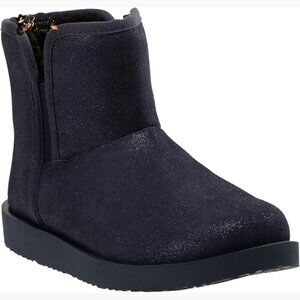 Water-Resistant Suede Slip-On Boots with Sherpa Lining
